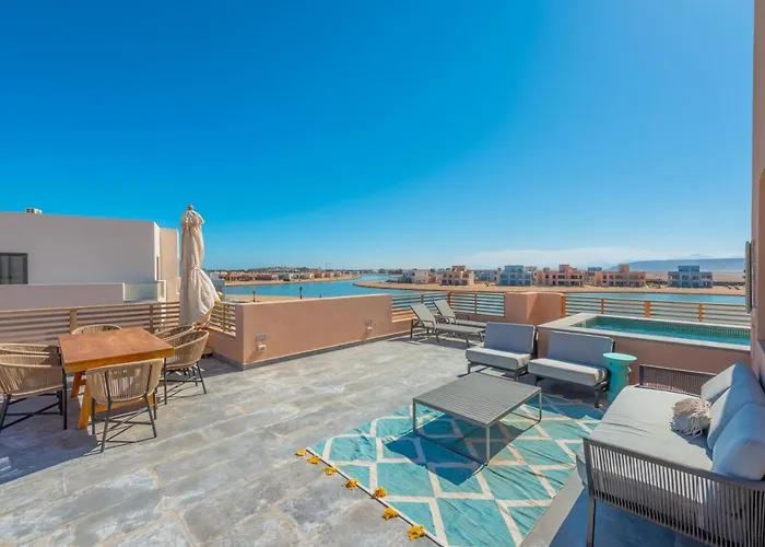 Ancient Hill 3br Gouna Sea View & Priv Roof Pool El Gouna